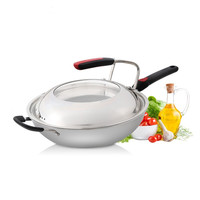 KBH 康巴赫 CBG32A1 炒锅(32cm、不粘、304不锈钢、银灰色)