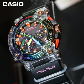 CASIO 卡西欧 G-SHOCK系列 FROGMAN 彩虹蟾蜍 56.7×53.3毫米太阳能动力腕表 GWF-A1000BRT-1APR