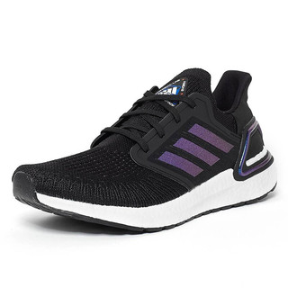 adidas 阿迪达斯 Ultraboost 20 中性跑鞋 EG0692 黑白紫 41