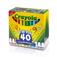 好价彩蛋、中亚Prime会员：Crayola 多色超净可水洗马克笔（40 支）