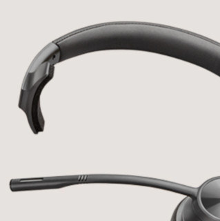 Plantronics 缤特力 Blakwire C3320 耳罩式头戴式有线耳机 黑色 USB口