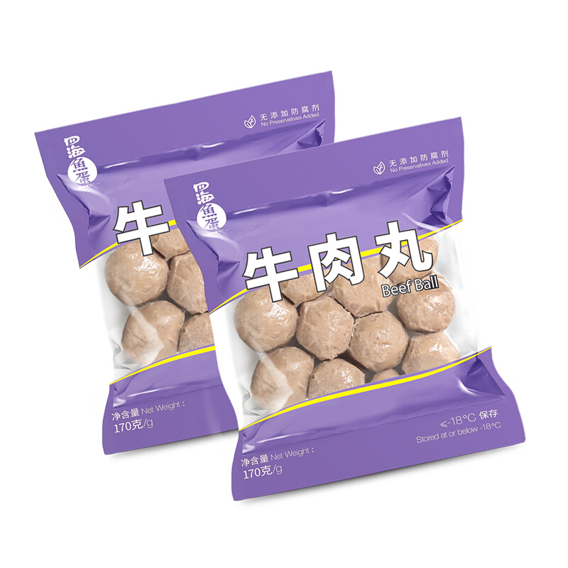 四海鱼蛋 牛肉丸 170g*2袋