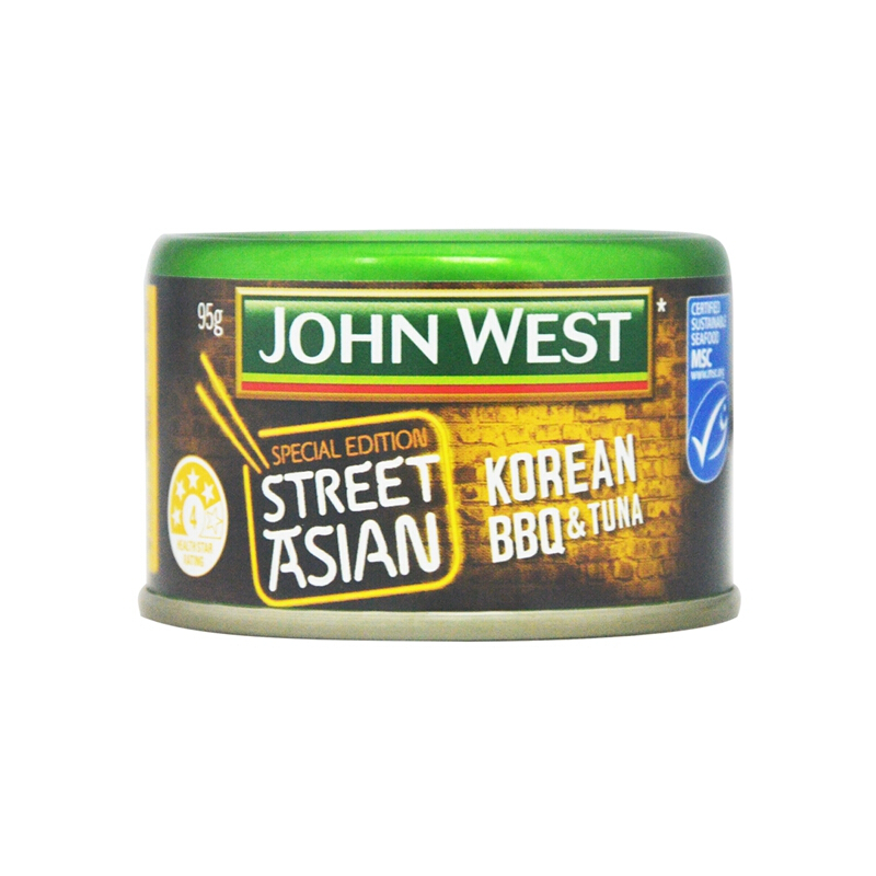 JOHN WEST 西部约翰 金枪鱼罐头 韩式烤肉味 95g