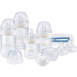 NUK Nature Sense Perfect Start婴儿奶瓶套装，0至18个月，4个婴儿奶瓶，1个安抚奶嘴和1个奶瓶刷，6件套