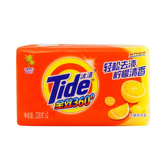 Tide 汰渍 全效360系列 无磷洗衣皂 238g*2块 柠檬清香