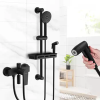  箭牌 ARROW 黑天鹅系列 AE33109SA 黑色简易花洒套装