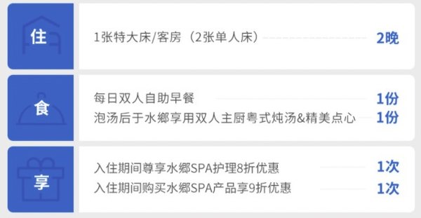 城市绿洲泡汤！深圳君悦酒店 特大/双床客房2晚 含早餐+户外泡浴