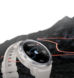 HONOR 荣耀 GS Pro GPS 智能手表 48mm 银色不锈钢表壳 潮汐蓝表带 树脂(ECG、血氧、GPS)