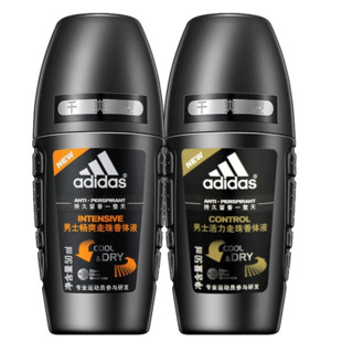 adidas 阿迪达斯 男士走珠香体液套装 (活力50ml+畅爽50ml)