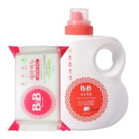 B&B 保宁 婴儿天然抗菌洗衣液瓶装 1800ml+甘菊香洗衣皂 200g*3