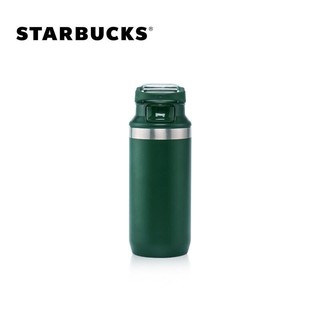 星巴克Starbucks 墨绿色Stanley不锈钢保温杯384ml 便携大容量杯