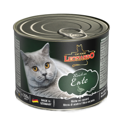 德国小李子猫罐头 Leonardo莱昂纳多猫咪主食罐/成猫幼猫无谷鲜肉零食湿粮 鸭肉200g *6件