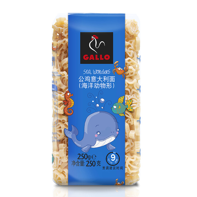 88VIP：GALLO 公鸡 海洋动物形 意大利面 250g