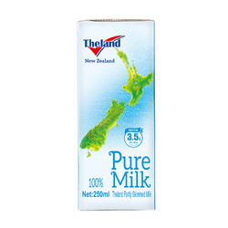 Theland 纽仕兰 3.5g蛋白质高钙低脂纯牛奶250ml*24营养早餐原装进口