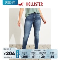 Hollister经典时尚弹力高腰修身牛仔裤 女 302699-1 *3件