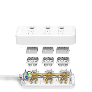aigo 爱国者 AC0303 三位三控插排 1.8m