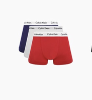88VIP：Calvin Klein 卡尔文·克莱 男士纯棉平角内裤 U2662-WFP 3条装