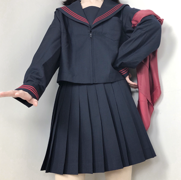 zonper中牌jk制服女士短裙浓绀