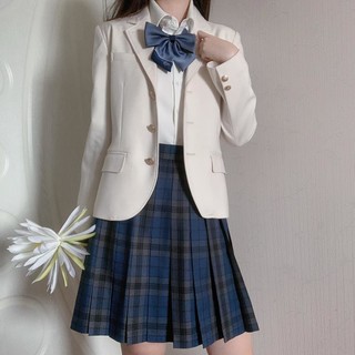 春日制服部 不渡海 校供感JK制服 女士格裙 深蓝色 42cm XS