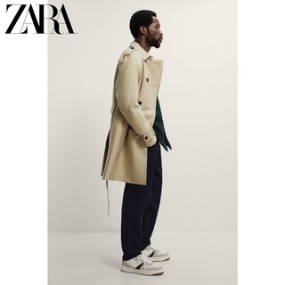 ZARA 新款 男装 双排扣中长款风衣外套 06518466710