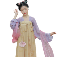 SHANHAIJI 山海记 唐风汉服 豆蔻少女 女士对襟上襦 雾紫 S