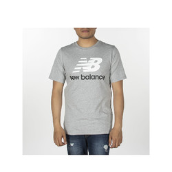 New Balance 新百伦 男士 Essentials Stacked Logo短袖运动T恤 纯棉透气 轻柔舒适