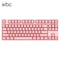 ikbc87机械键盘有线游戏樱桃cherry轴电脑外设笔记本数字办公自营C104/C200 C200粉色有线87键 红轴