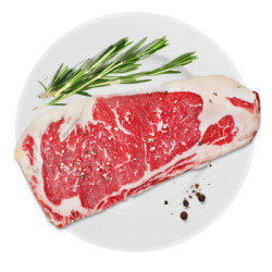和升牧苑 谷饲原切西冷牛排600g(3片)+U.S.Prime级雪花肥牛片288g(牛排低至22.3元/片)