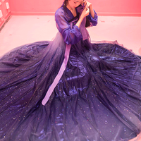 SHANHAIJI 山海记 汉服 星空系列 北极星 女士齐胸襦裙 六米摆 紫 S