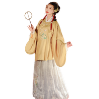 轻汉坊 明制汉服 梨花落 女士圆领短袄 秋香黄 S