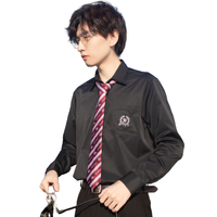 Pantovera 潘特维拉 月票贩售 DK制服 西式制服 男士长袖衬衫 黑银 S