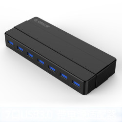 ORICO/奥睿科USB3.0分线器高速扩展插座电脑HUB转换器多口充电线集线器带电源四口七口扩展坞桌面群控