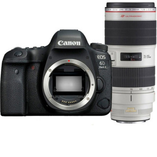 Canon 佳能 EOS 6D2 全画幅 数码单反相机 黑色 EF 70-200mm F2.8 III USM 变焦镜头 单镜头套机