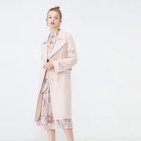 Vero Moda春季翻领肩袢设计风衣外套【不含腰带】 XXL C15雾玫粉色