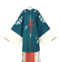JIANGNANYISU·XI 素兮江南忆 明制汉服 月上梢 女士圆领对襟衫 蓝 S