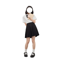 樱花家族 JK制服 女士百褶裙 黑色 42cm XS