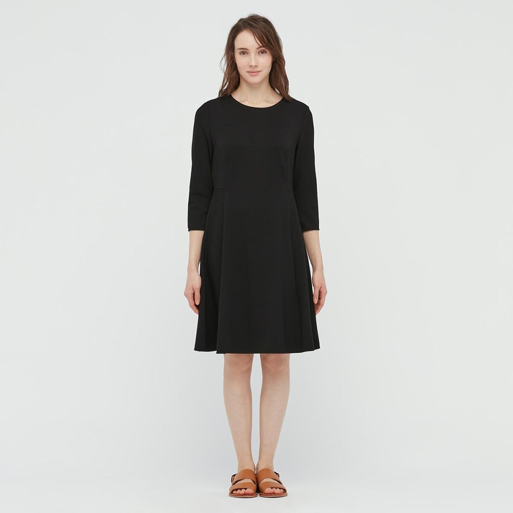 uniqlo 优衣库 434401 女款双面针织喇叭连衣裙