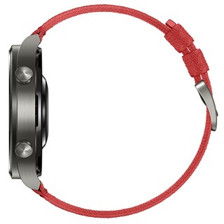 HUAWEI 华为 WATCH GT 2 Pro 智能手表 46mm 银灰色表盘 新年红尼龙表带（血氧、GPS、扬声器、温度计）