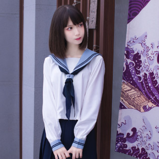 西西酱 止水高 JK制服 水手服 女士中间服上衣 XS