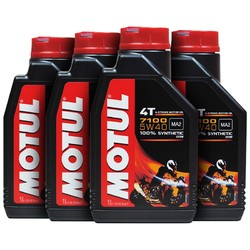 MOTUL 摩特 7100 4T 酯类全合成4冲程摩托车机油 5W-40 SN级 1L 4瓶装
