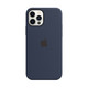 苹果 Apple iPhone 12  12 Pro 专用原装Magsafe硅胶手机壳 保护壳 - 深海军蓝色