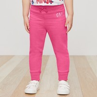 Gap 盖璞 女幼童LOGO抓绒保暖卫裤