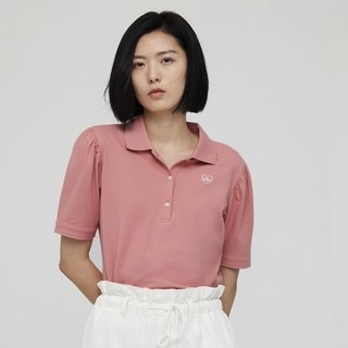 Gap 盖璞 740757 女装LOGO泡泡袖POLO衫