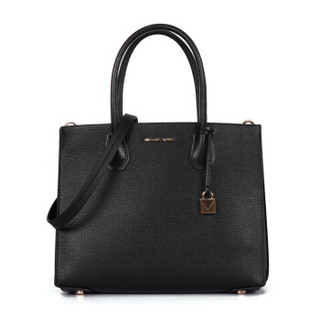 迈克·科尔斯 MICHAEL KORS MK MERCER系列 女士皮革手提单肩包 黑色大号 30F8GM9T3T BLACK