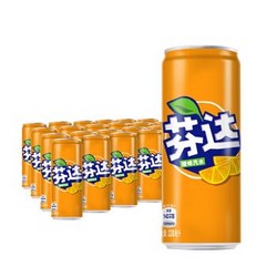 Coca-Cola 可口可乐 芬达 Fanta 橙味汽水 330ml*24罐 *4件