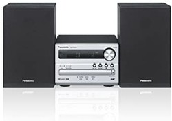 Panasonic 松下电器 SC-PM254EG-S 微型HiFi系统 (蓝牙，DAB+，CD，FM ，20W RMS)，银色