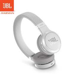 JBL LIVE 400BT 智能语音AI无线蓝牙耳机/耳麦 头戴式 运动耳机 有线耳机通话游戏耳机 白色
