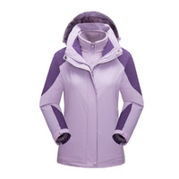 南极人秋冬热卖女士冲锋衣三合一户外登山服保暖防风外套抓绒上衣