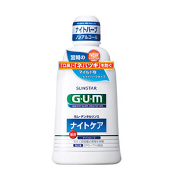 历史低价 日本GUM康齿家 进口漱口水 口腔护理保持牙齿健康 柔和薄荷夜用款450ml *4件