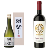 獭祭 纯米大吟酿清酒 45° 300ml+阿提山千面干红葡萄酒  750ml